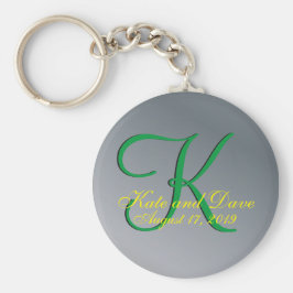 3d Monogram Faux Pewter Amazing Fun sleutelhanger