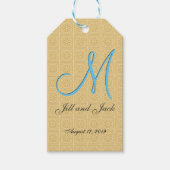 3d Monogram Ingegraveerd goud Cadeaulabel (Voorkant)