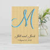 3d Monogram Ingegraveerd goud Kaart (Staand voorkant)