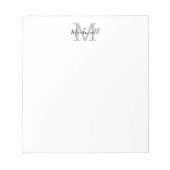 3D Monogram Name Notepad Notitieblok (Voorkant)