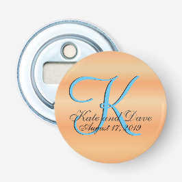 3d Monogram Red Birch Button Flesopener