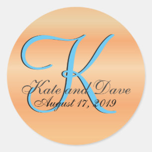 3d Monogram Red Birch Ronde Sticker