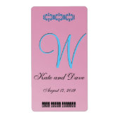 3d Monogram roze Etiket (Voorkant)