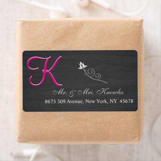 3d-monogramscript voor bijtende alkboard etiket (Insitu)