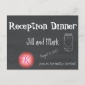 3d-monogramscript voor bijtende alkboard uitnodiging briefkaart (Voorkant)