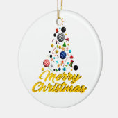 3D Mooie Kerstvakantie Keramisch Ornament (Links)