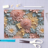 3D Mooie Pastel Bloemen Decoupage Tissuepapier (Craft)