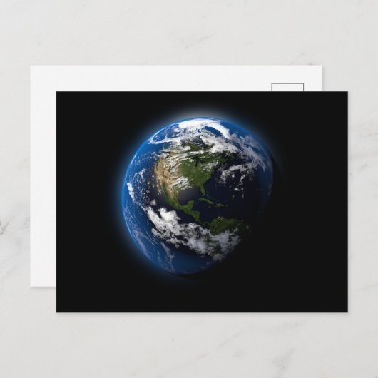 3D mooie planeet Briefkaart (Voorkant / Achterkant)