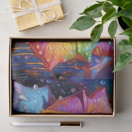 3D Mooie Regenboog Roos Decoupage Tissuepapier (Geschenk)