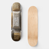 3D Mozaïek Skateboard - Luxe Glitter Geometrisch (Voorkant)
