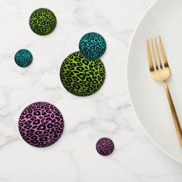 3D Multicolor Leopard Balls Confetti