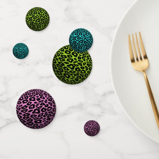 3D Multicolor Leopard Balls Confetti (Groep)