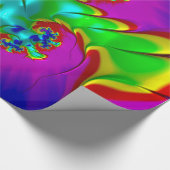 ~ 3D Multicolored Glansy Fractal ~ Kerstmis Cadeaupapier (Hoek)