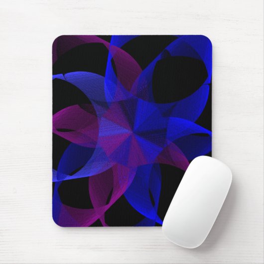 3D naar 2D cilinder ring geometrische muismat (Met muis)