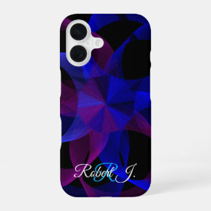 3D naar 2D geometrische cilinder iPhone 16 hoesje