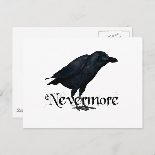 3D Nevermore Raven Briefkaart (Voorkant / Achterkant)