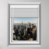 3D New York City Fake Window Uitzicht Poster (Voorkant)