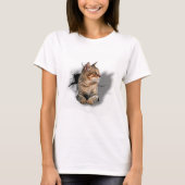 3d Nice en grappige kat T-shirt (Voorkant)