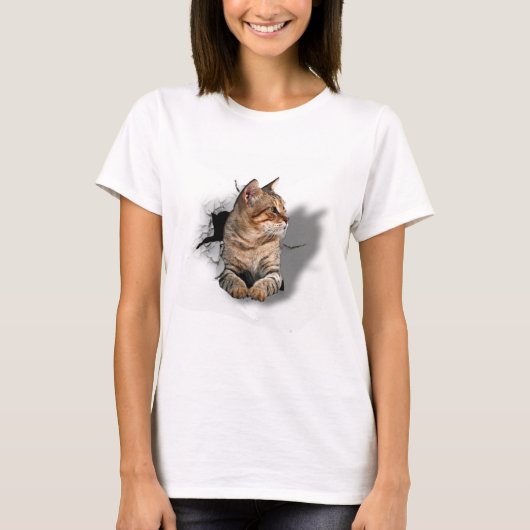 3d Nice en grappige kat T-shirt (Voorkant)