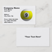 3D Nine Ball Visitekaartje (Voorkant / Achterkant)