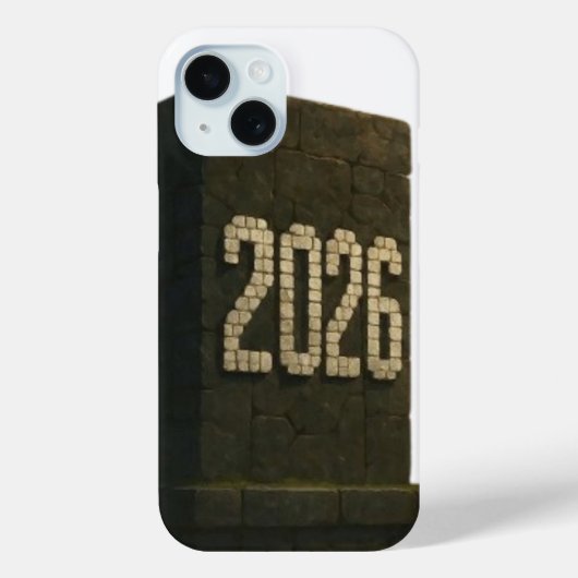  3D Number Design for New Year 2026 Case-Mate iPhone Case (Achterkant)