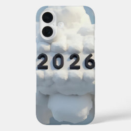 3D Number Design for New Year 2026 iPhone 16 Hoesje