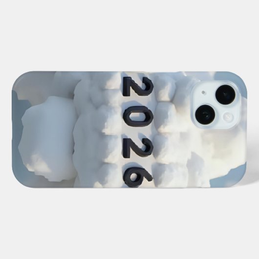 3D Number Design for New Year 2026 Case-Mate iPhone Case (Achterkant (horizontaal))