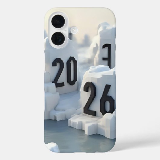 3D Number Design for New Year 2026 Case-Mate iPhone Case (Achterkant)