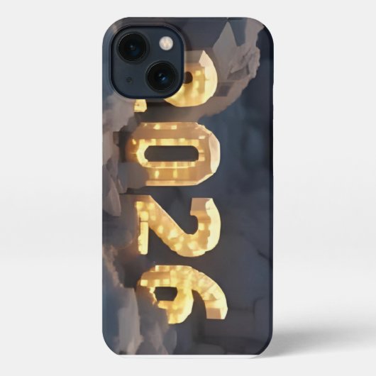  3D Number Design for New Year 2026 iPhone Hoesje (Achterkant)