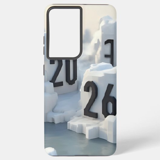  3D Number Design for New Year 2026 Samsung Galaxy Hoesje (Achterkant)