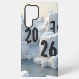 3D Number Design for New Year 2026 Samsung Galaxy Hoesje