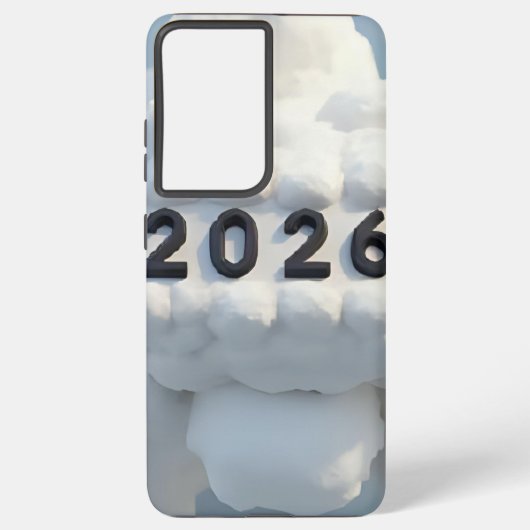  3D Number Design for New Year 2026 Samsung Galaxy Hoesje (Achterkant)