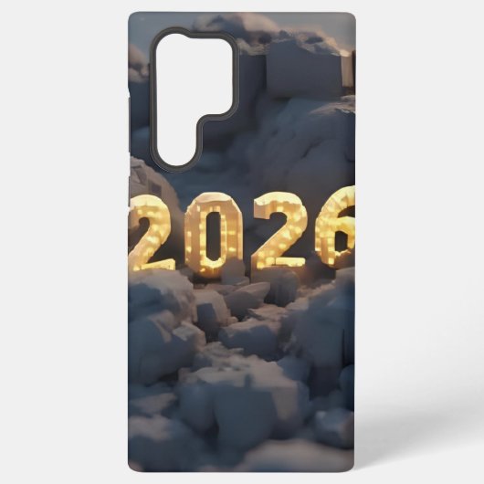  3D Number Design for New Year 2026 Samsung Galaxy Hoesje (Achterkant)