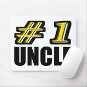 3D nummer één oom Muismat (Met muis)