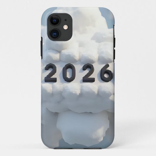 3D Nummerontwerp voor Nieuwjaar 2026 Case-Mate iPhone Case (Achterkant)