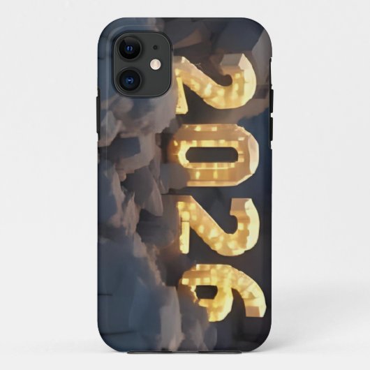 3D-nummerontwerp voor Nieuwjaar 2026 Case-Mate iPhone Case (Achterkant)