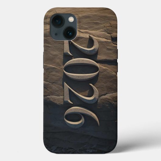 3D-nummerontwerp voor Nieuwjaar 2026 Case-Mate iPhone Case (Achterkant)