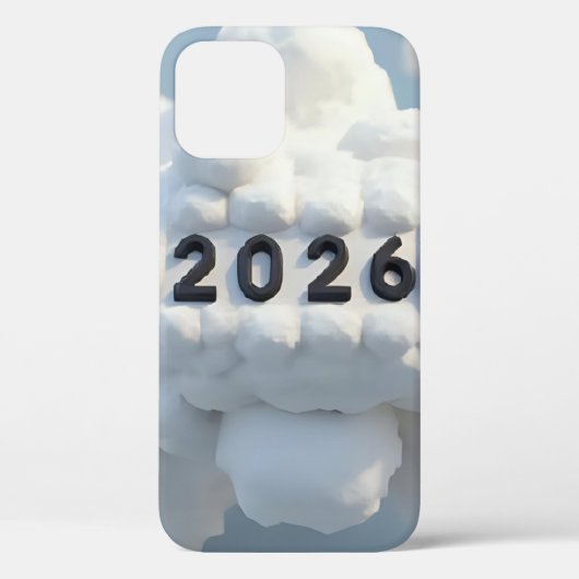  3D-nummerontwerp voor Nieuwjaar 2026 Case-Mate iPhone Case (Achterkant)
