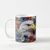 3D Ogend Gedrukt Patriottische Adelaar Koffiemok (Links)