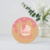 3D Ombre Pink Heart Donut Sprinkle Mix Round Kaart (Staand voorkant)