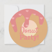 3D Ombre Pink Heart Donut Sprinkle Mix Round Kaart (Voorkant)