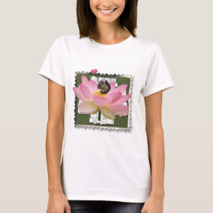 3D omlijst Adorable Baby Eekhoorn Op Bloem T-shirt