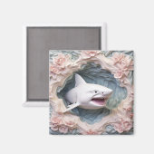 3D onderwater witte haai Magneet (Voorkant / Achterkant)