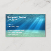 3D-onderwateroceaanscène Visitekaartje (Voorkant)