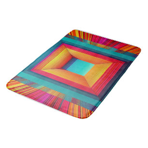 3D Oneindige Geometrische Neon Badmat