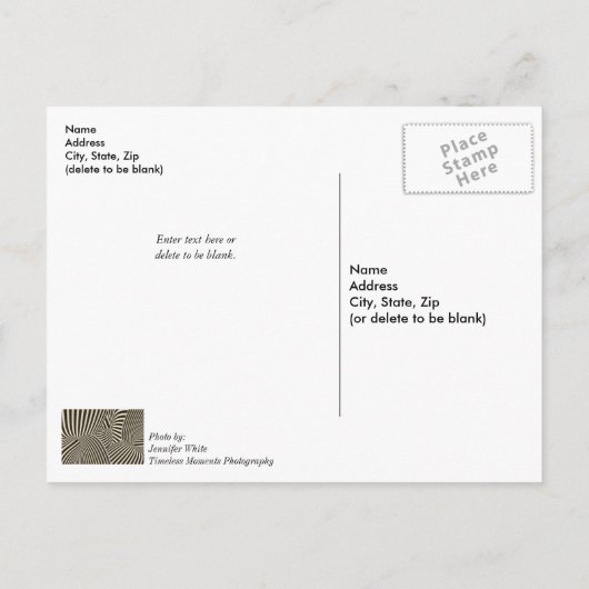 3D onthoudt denken aan uw Briefkaart (Achterkant)