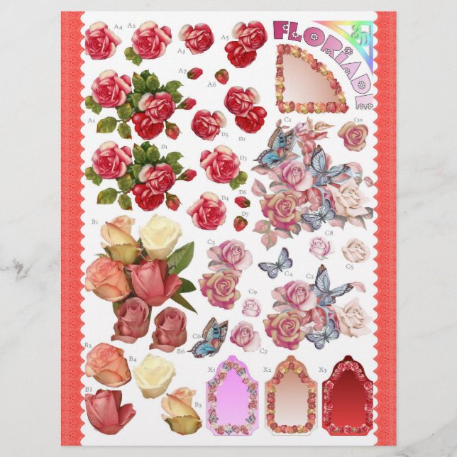 3D-ontkoppeling - Floriade - Flowers en vlinder (Voorkant)