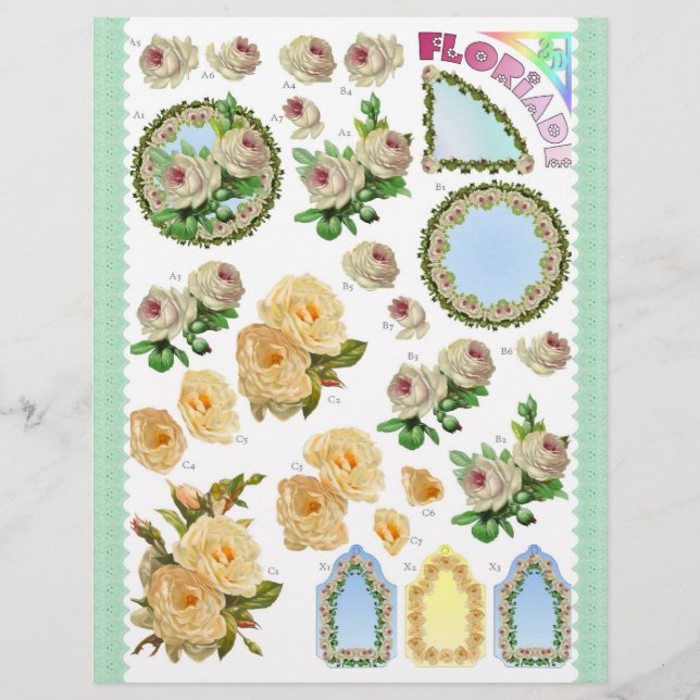 3D-ontleding - Floriade - Witte en gele rozen (Voorkant)