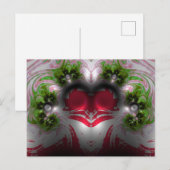 ~ 3D-ontwerppatroon ~ Kerstkleuren~ Briefkaart (Voorkant / Achterkant)