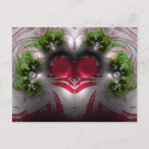 ~ 3D-ontwerppatroon ~ Kerstkleuren~ Briefkaart